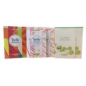Hermes 5 Piece Women's Perfume Set Twilly, Twilly EAU Ginger & Un Jardin 2ml/ea